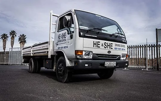 Rigid delivery truck representing Bex-Drive Code 10 training